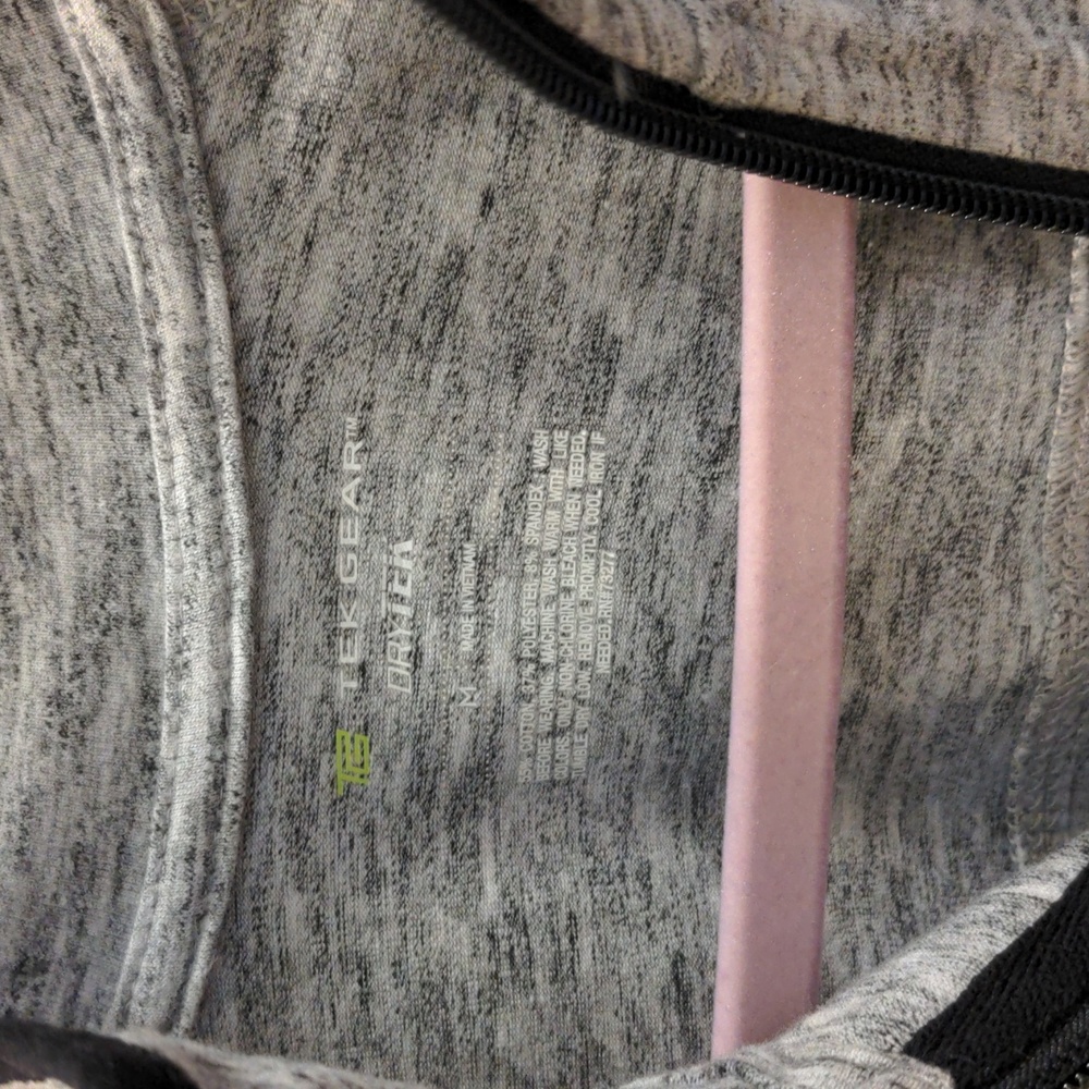Tek Gear Drytek Heathered Gray Zip up Sweatshirt - Picture 2 of 5